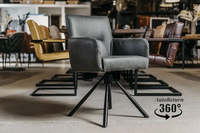 Drehbarer Lederstuhl mit Armlehne Ben-G