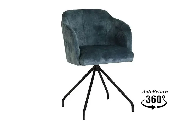 Drehbarer Schalenstuhl Byron-Z Velour-Samt