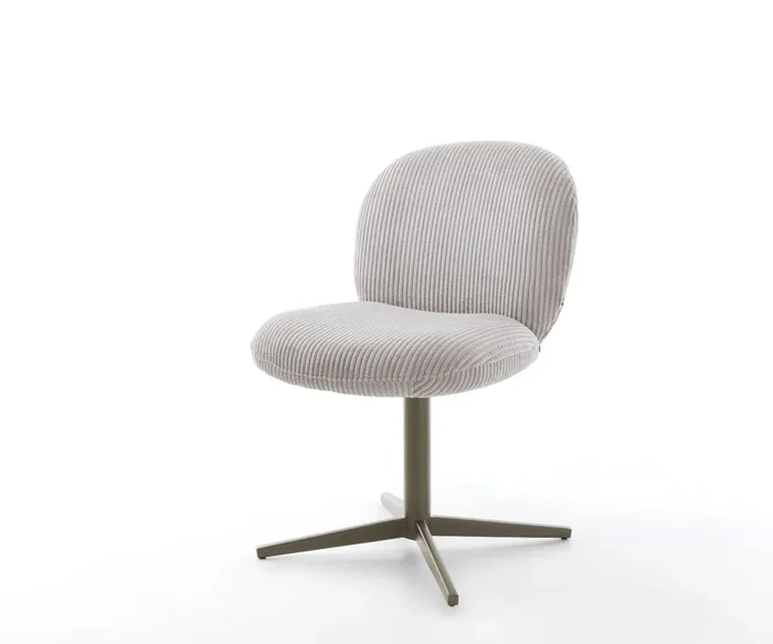 Drehstuhl Nube-Flex Cord Silbergrau Fußkreuz Effektfinish Titan 360° drehbar Taschenfederkern