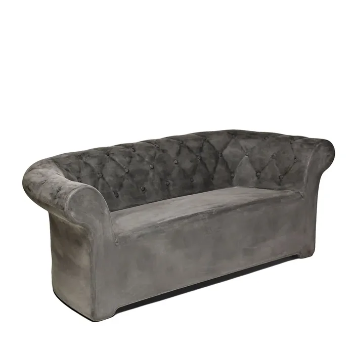 Dreisitzer-Sofa SIRCHESTER „Moleskin “ von Serralunga – Grau