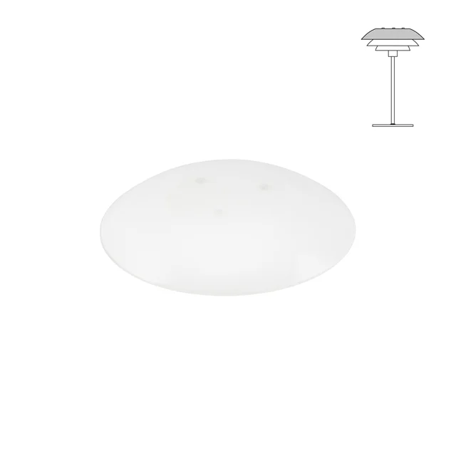 Dyberg Larsen Reserveskærm Für DL90 Oberer Schirm Weiß