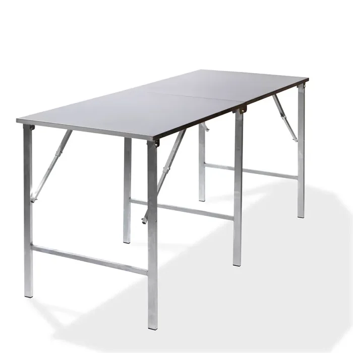 Edelstahl Arbeitstisch aufklappbar 200x80x90 cm (BxTxH), 23100
