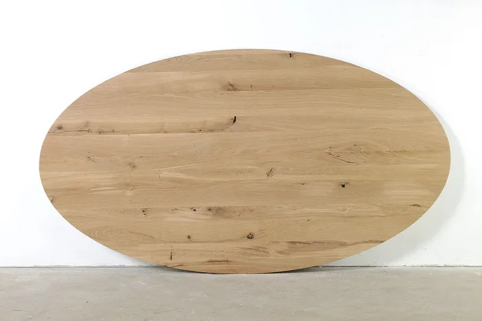 Eiche Tischplatte vollmassiv oval auf Maß