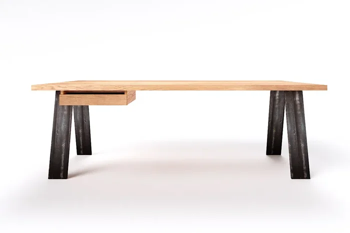 Eichenholz Schreibtisch Novo auf Maß