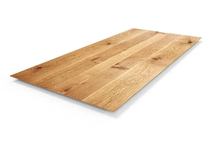 Eichentischplatte mit Schweizer Kante nach Maß 3cm