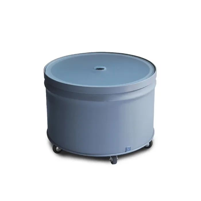 Eisen-Couchtisch und Container COFFEE TABLE COLOUR – Hellblau / Eisen