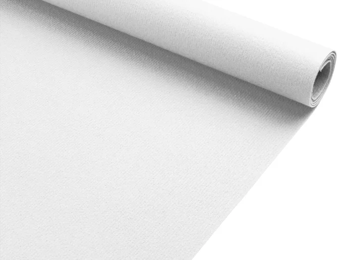 Event- und Messeteppich Rips DUBLIN – Polar Weiß – 1,00m x 49,00m