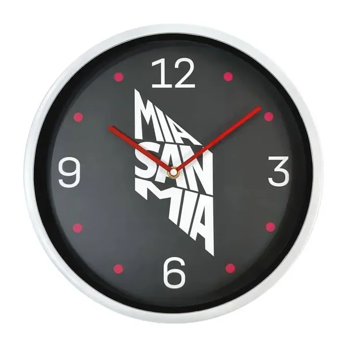 FC Bayern Wanduhr mit Solgan – Mia San Mia Ø30 cm