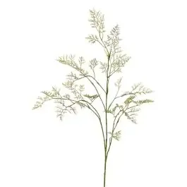 Feder-Spargel Zweig künstlich WATTENS, weiß-grün, 100cm
