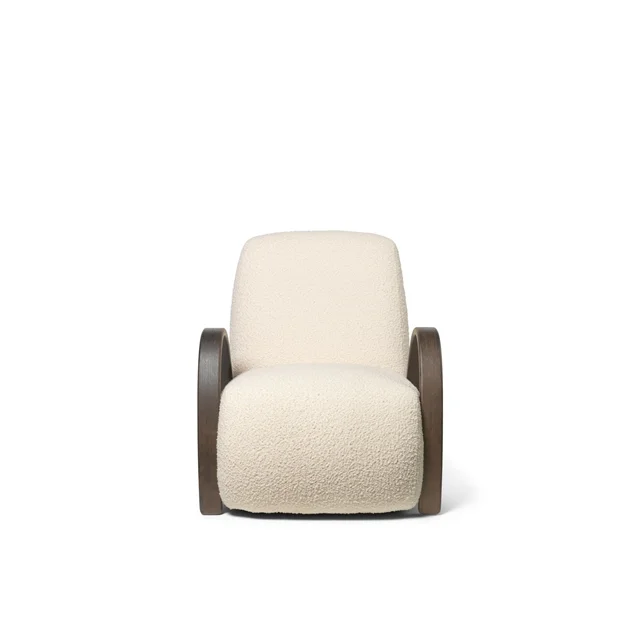Ferm Living Buur Sessel Nordic Bouclé Cremefarben