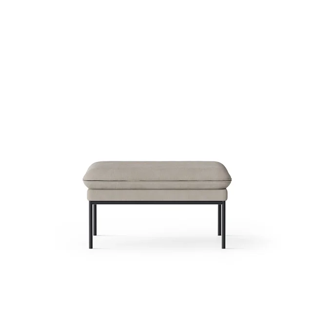 Ferm Living Turn Pouf Schwarz Baumwolle Leinen Natur