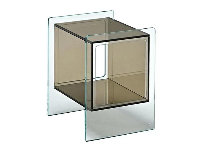 Fiam Magique Cubo Nachttisch H. 48 – Extraleicht/Bronze Entworfen von Studio Klass