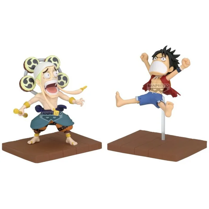 Figurine Banpresto One Piece Monkey D Luffy & Enel World Collectable [Größe 7 cm]