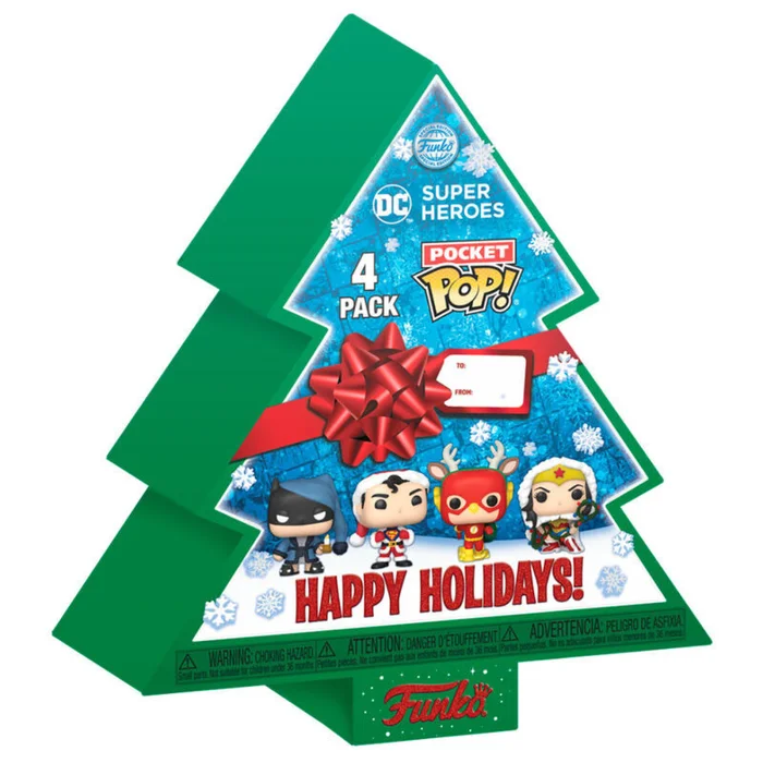 Figurine Funko Pocket POP DC Comics Happy Holidays (x4)