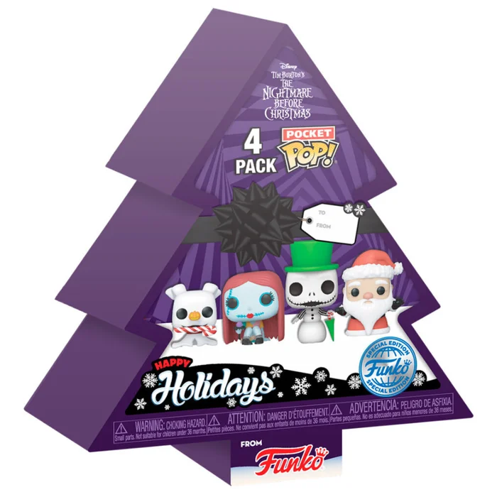 Figurine Funko Pocket POPDisney Nightmare Before Christmas Holiday Exclusive (x4)