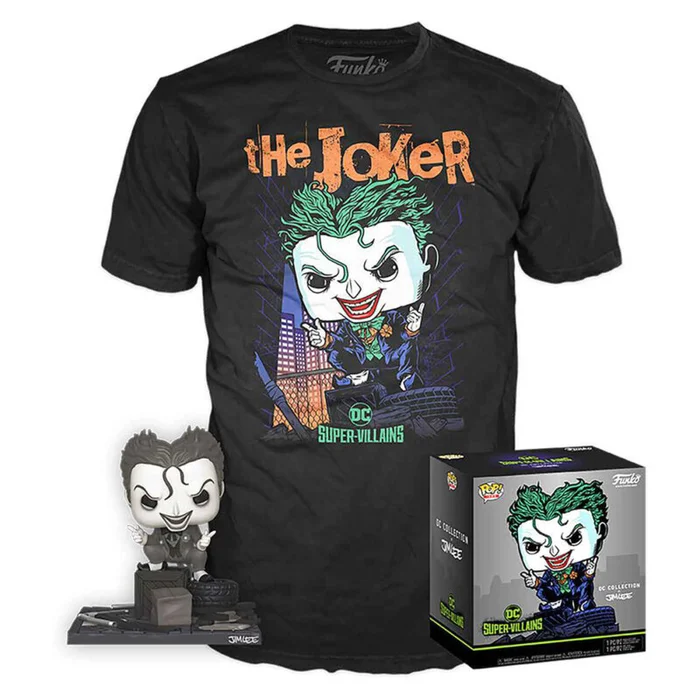 Figurine Funko POP & T-shirt DC Comics Jim Lee Joker [Größe S]