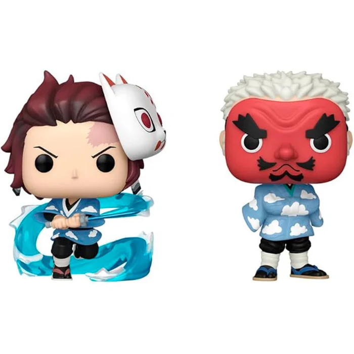 Figurine Funko POP Demon Slayer Kimetsu no Yaiba Tanjiro Kamado & Sakonji Urokodaki (x2)