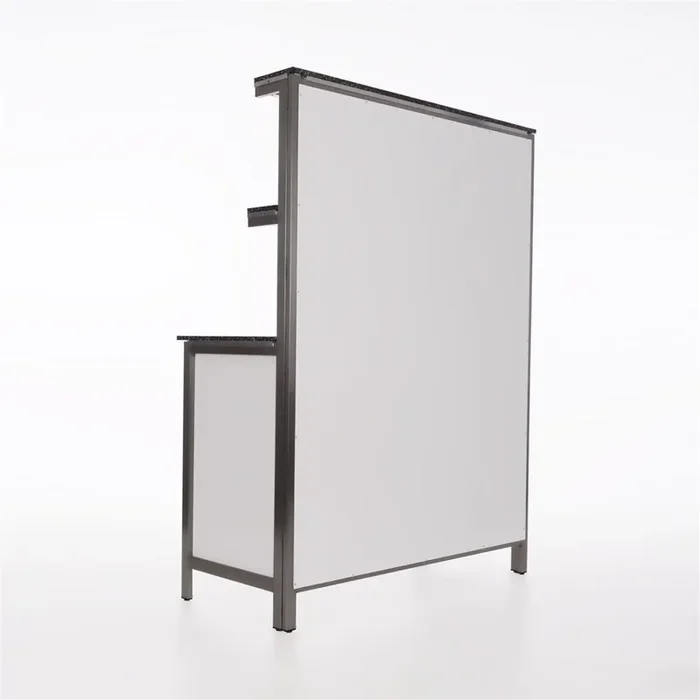 Foldable LED rear buffet made of stainless steel 1.25 m black (sides only) Stracciatella