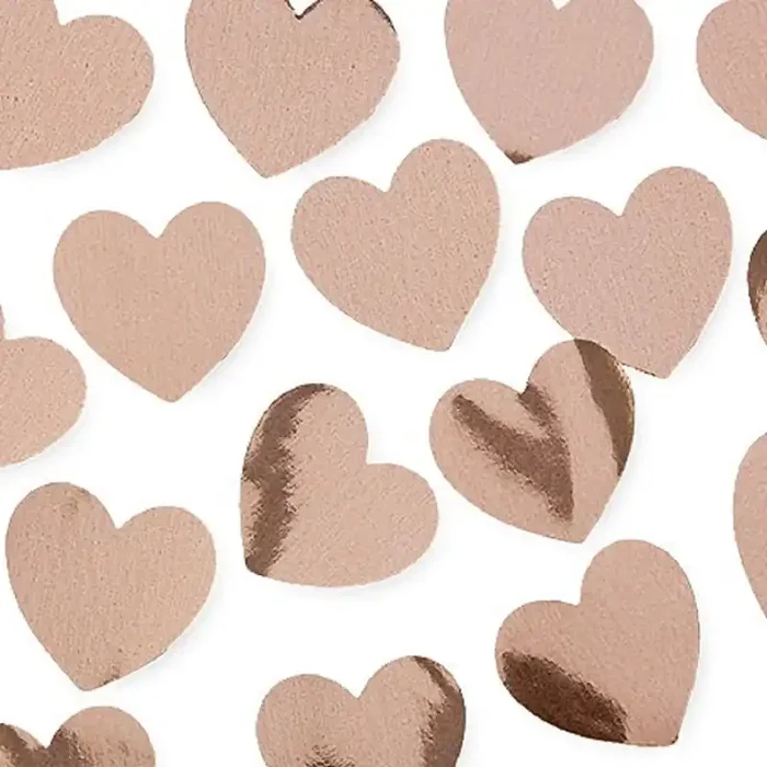 Folienkonfetti Herz 3cm Matt Rosé Gold (15g)