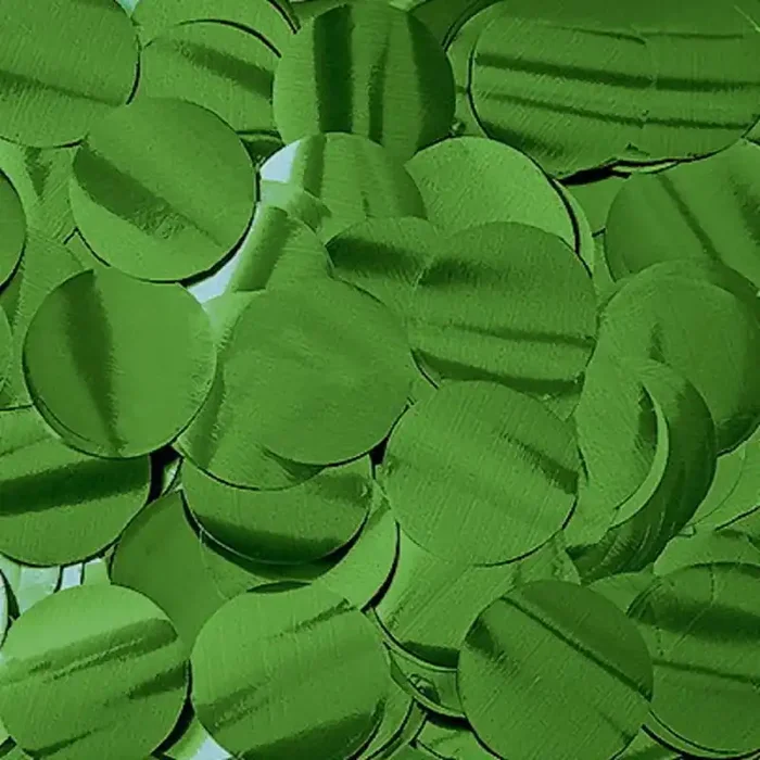 Folienkonfetti Rund 1cm Holografie Grün (15g)