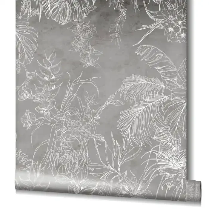 Fototapete Braun Floral für Wohnzimmer Schlafzimmer 2.70 x 2.12 cm