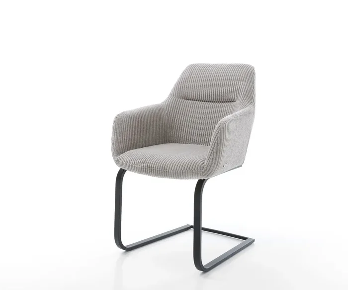 Freischwinger Pejo-Flex Cord Silbergrau Freischwinger flach Schwarz Taschenfederkern