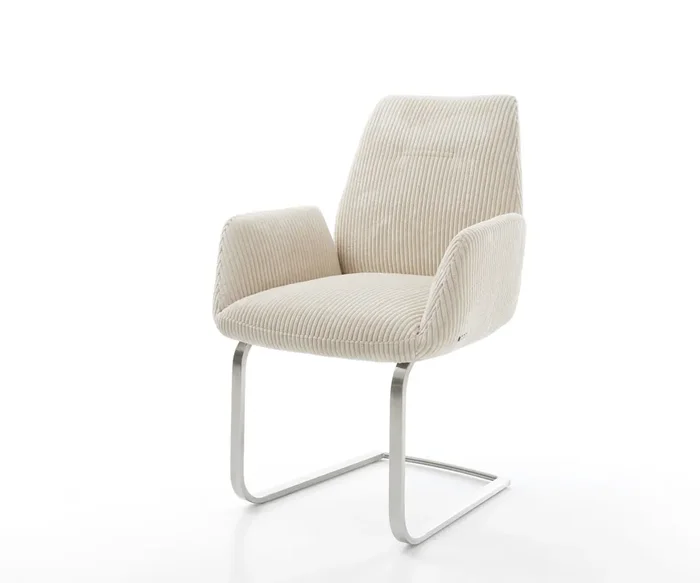 Freischwinger Zoa-Flex Cord Beige Freischwinger flach Edelstahl Taschenfederkern