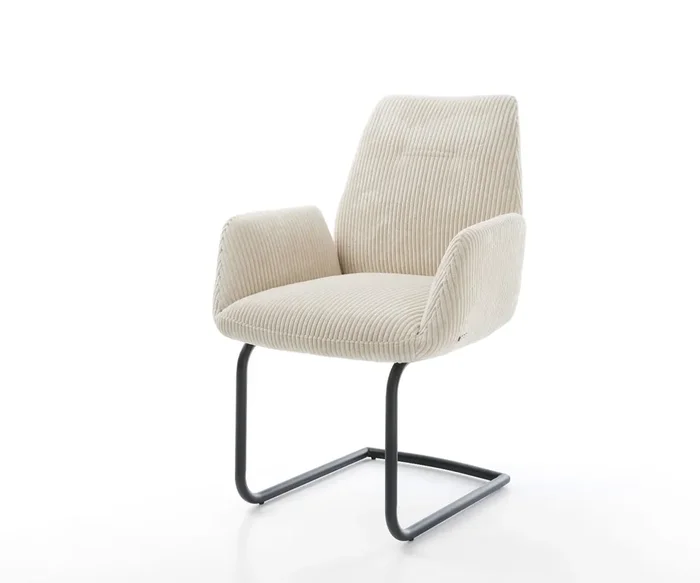 Freischwinger Zoa-Flex Cord Beige Freischwinger rund Schwarz Taschenfederkern