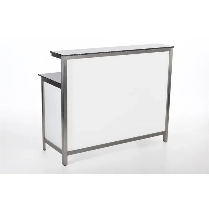 GDW long drink counter made of stainless steel 1.5 m, white, PE white/natural