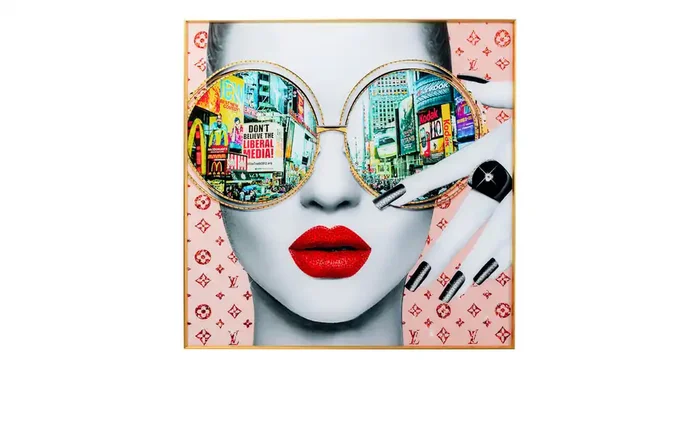 Gerahmtes Bild Cityview 120 x 120 cm