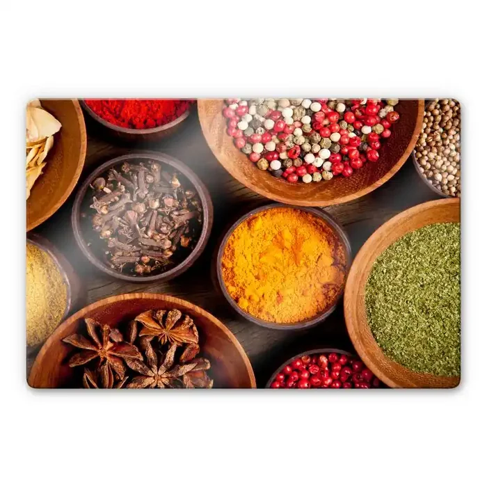 Glasbild Gewürze