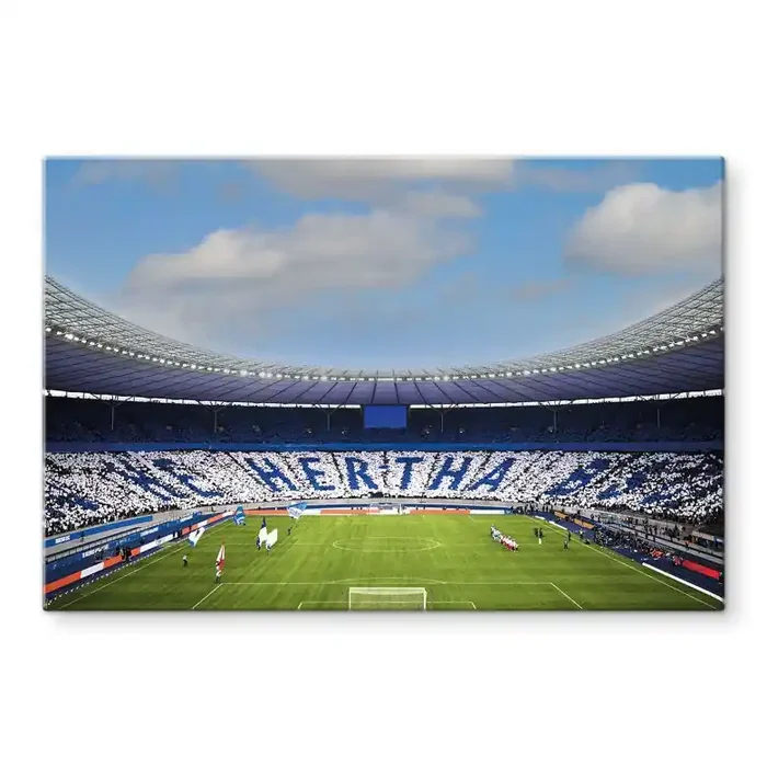 Glasbild Hertha BSC – Hertha Choreo in der Ostkurve
