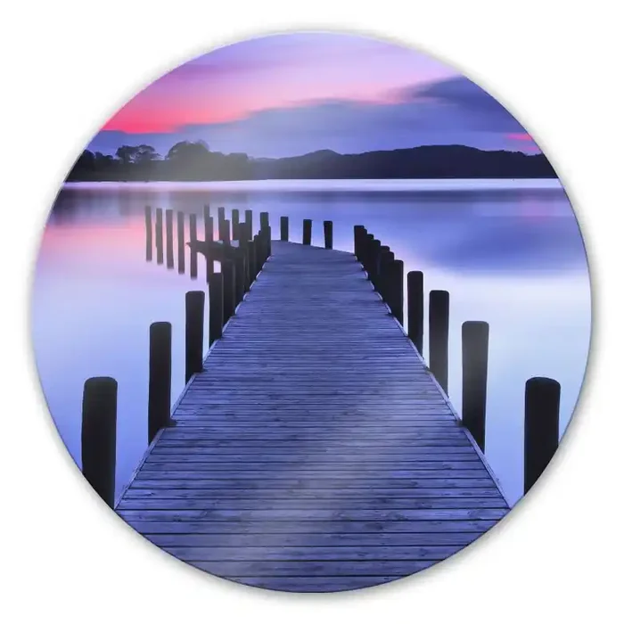 Glasbild Seepanorama – rund