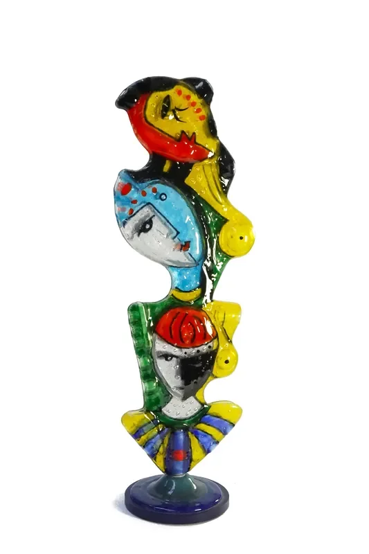 Glasskulptur UNA FAMIGLIA von Silvio Vigliaturo – Einzelstück