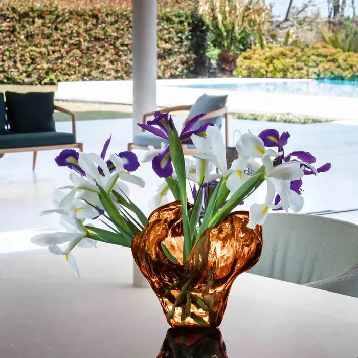 Glasvase WATER ILLUSION von Assia Karaguiozova für Backpack Lady – H 25 x Ø 22