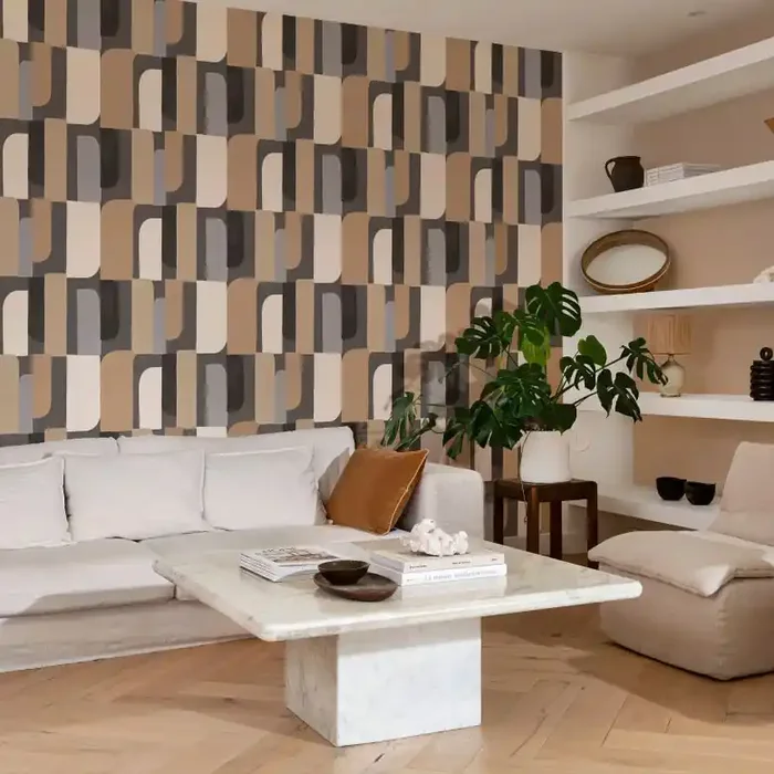 Grafiktapete, Vliestapete Paraiso braun