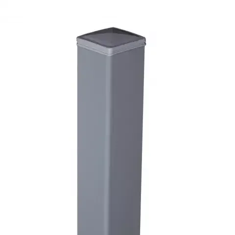GroJa Alupfosten silbergrau inkl. Kappe 6x6x240cm