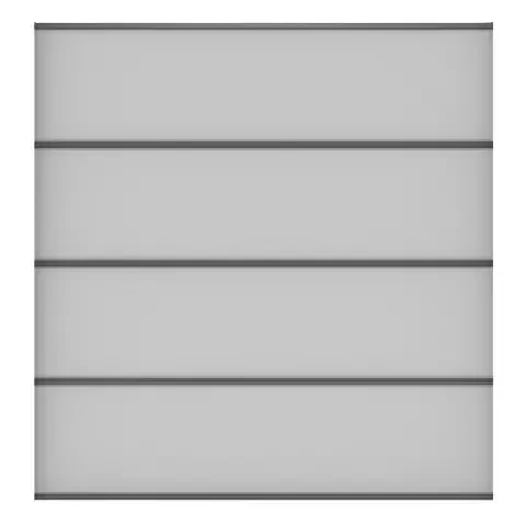 GroJa Premo HPL Steckzaun Uni Grau 180x180cm