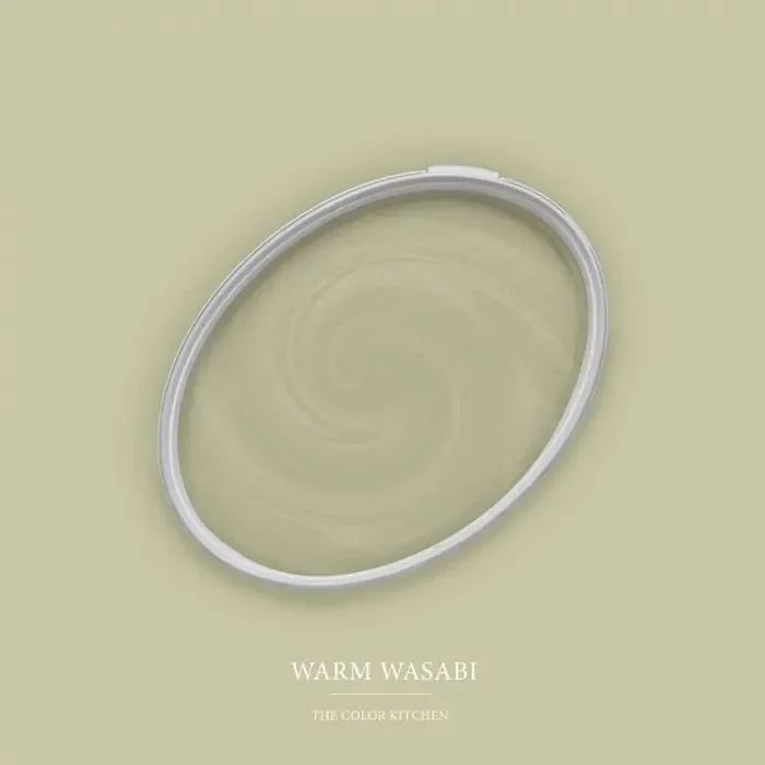 Grün Wandfarbe seidenmatt I Warm Wasabi Raumharmonie schaffend THE COLOR KITCHEN