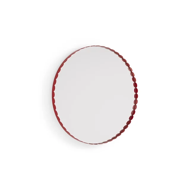 HAY Arcs Runder Spiegel Rot