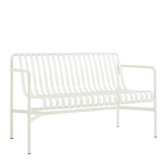 HAY Weiß Esszimmerbank mit Armlehnen Creme