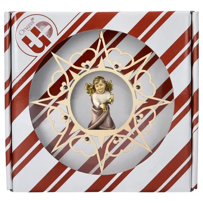 Heart Angel with bells – Heart Star Crystal + Gift box