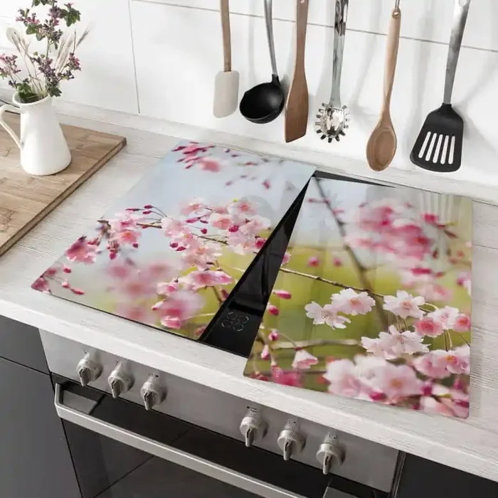Herdabdeckplatte Blumen – Cherry Blossoms