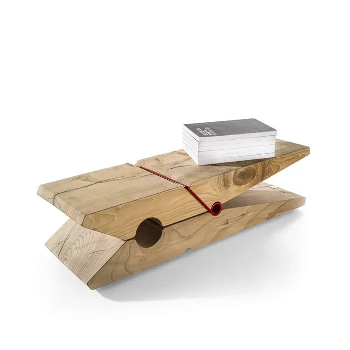 Holzbank MOLLETTA KIDS von Beldessari & Beldessari für Riva 1920 – Zeder (Außenbereich) / Eisenstaub