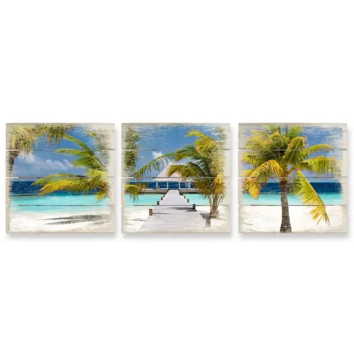 Holzbild-Set Der Weg ins Paradies (3-teilig)