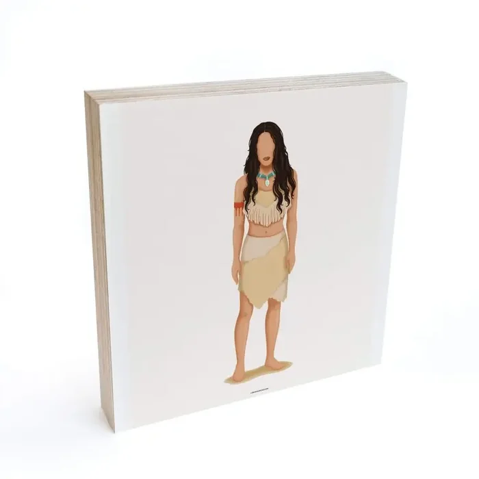Holzbild zum Hinstellen – Tohmé – Pocahontas – 15×15 cm