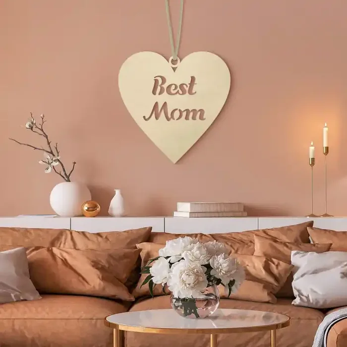 Holzdeko Pappel – Best Mom Heart