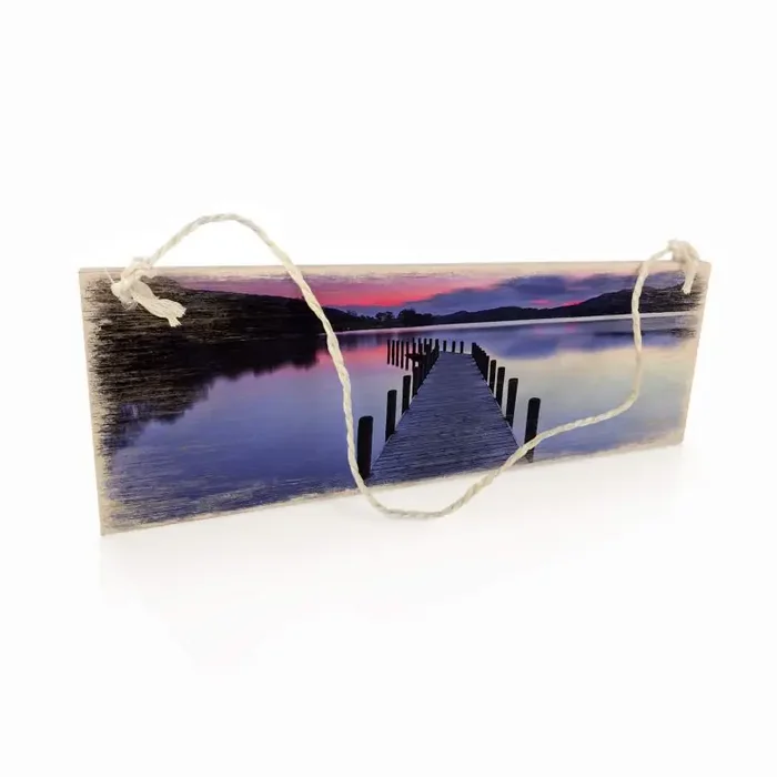Holzschild Seepanorama