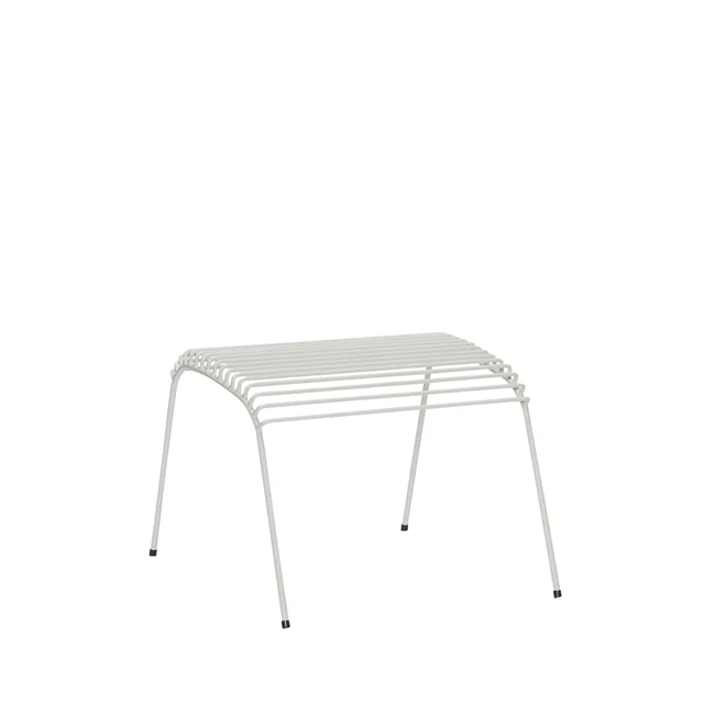 Hübsch String Hocker Hellgrau