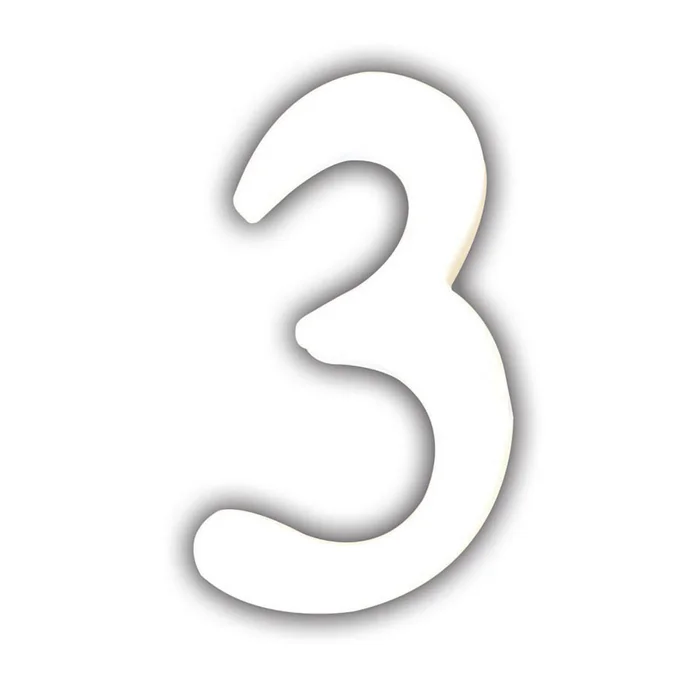 Klebeetiketten kleine Zahl 3 Décopatch [Größe 1,5×7,3×12 cm]